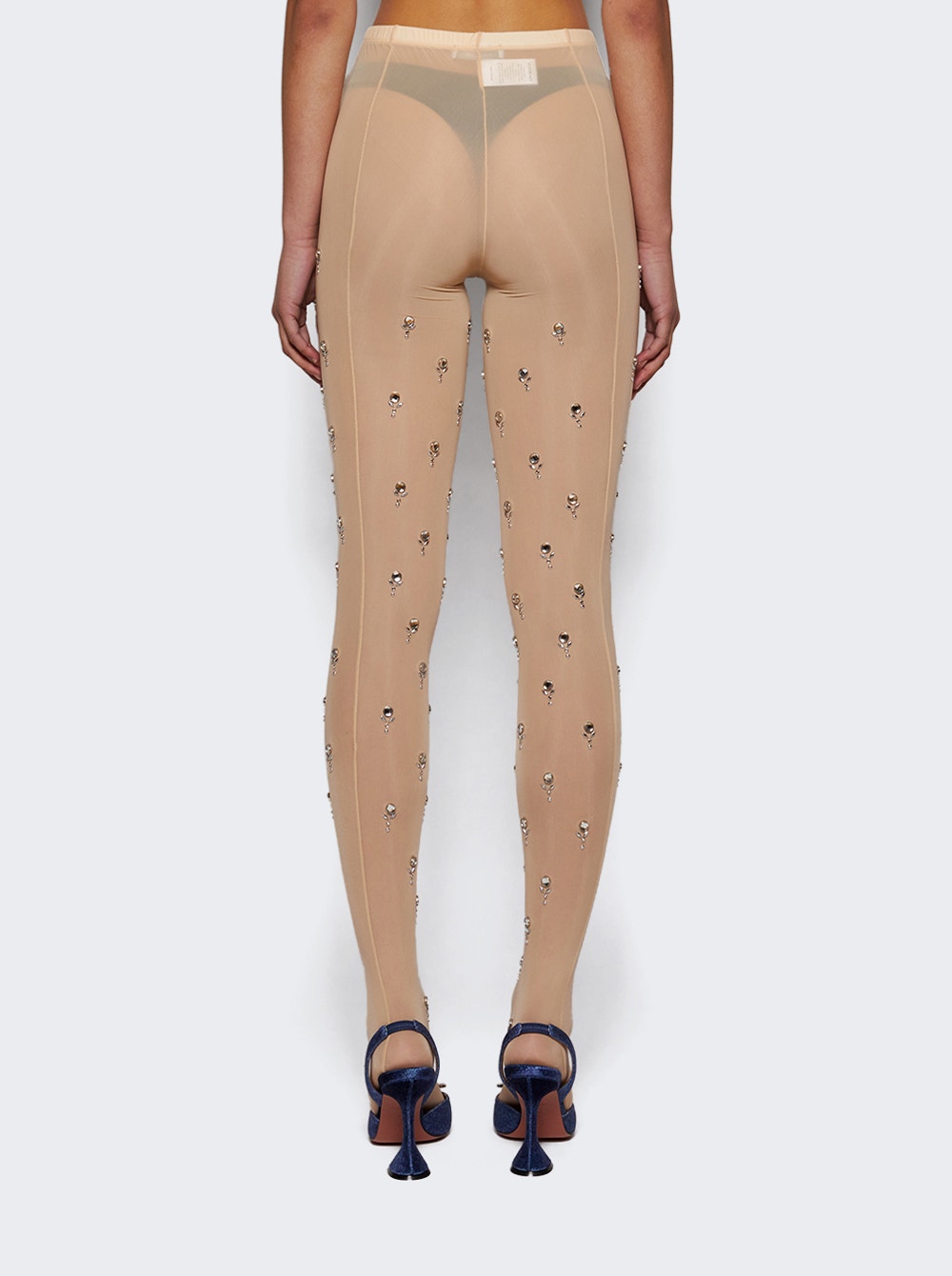 Embroidered jersey thights - Neutrals