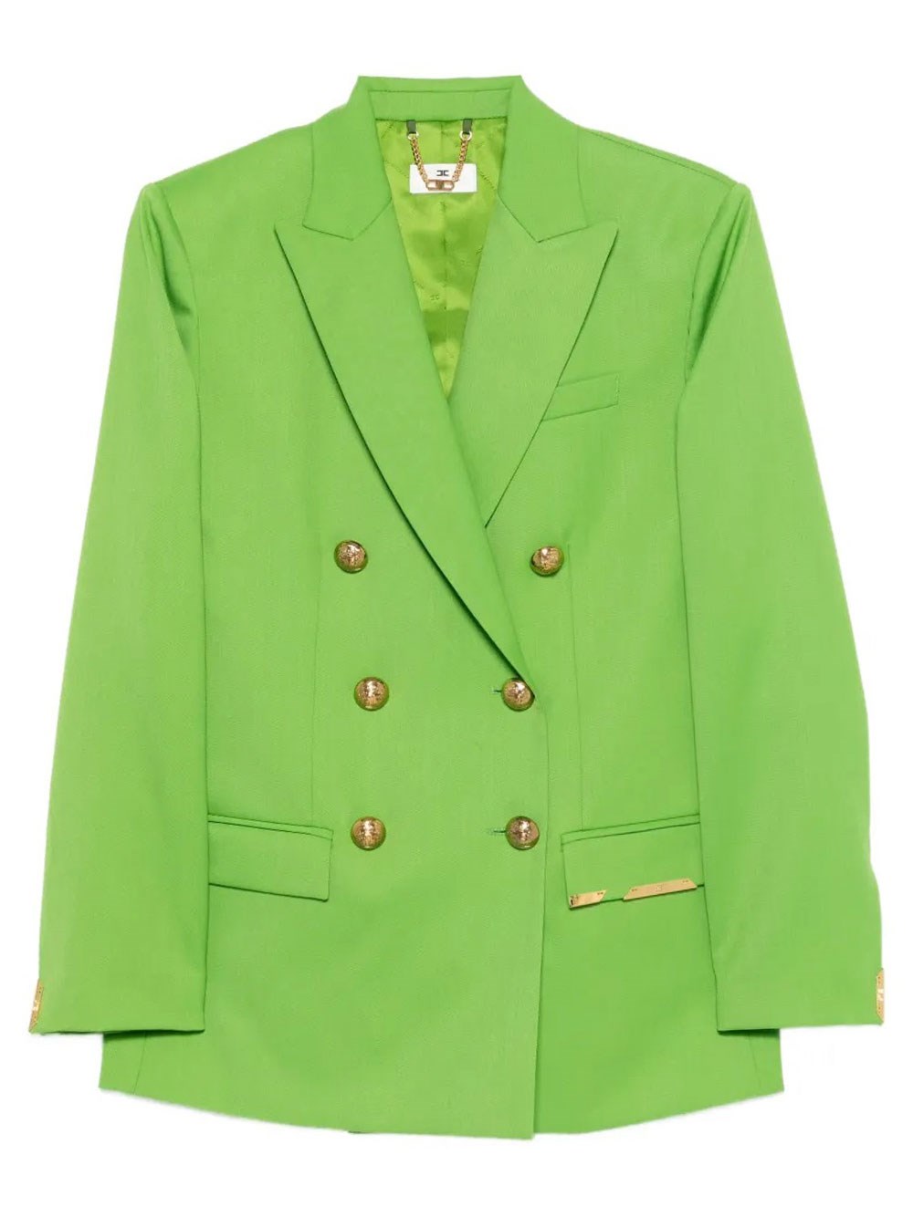 Cool Wool Jacket With Jewel Plaque