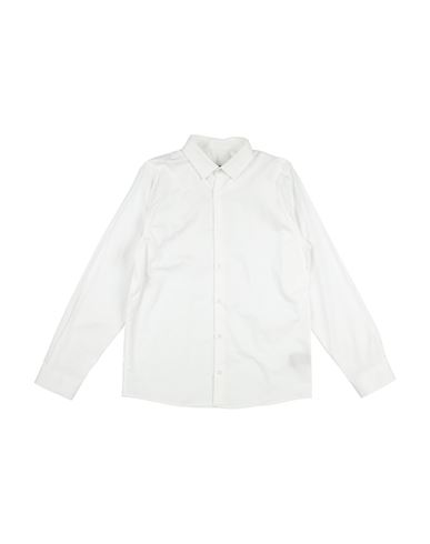 Kid Boy Shirt White Size 18 Cotton, Elastane