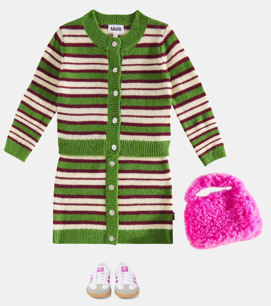 Molo Geraldine striped wool-blend cardigan