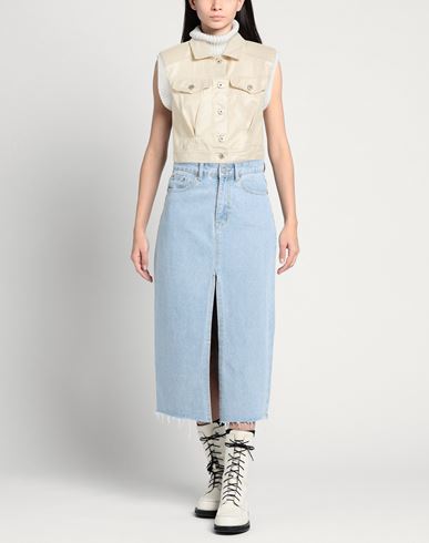 Woman Denim outerwear Ivory Size M Cotton