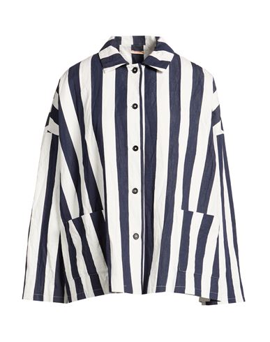 Woman Jacket Navy Size M Cotton, Linen