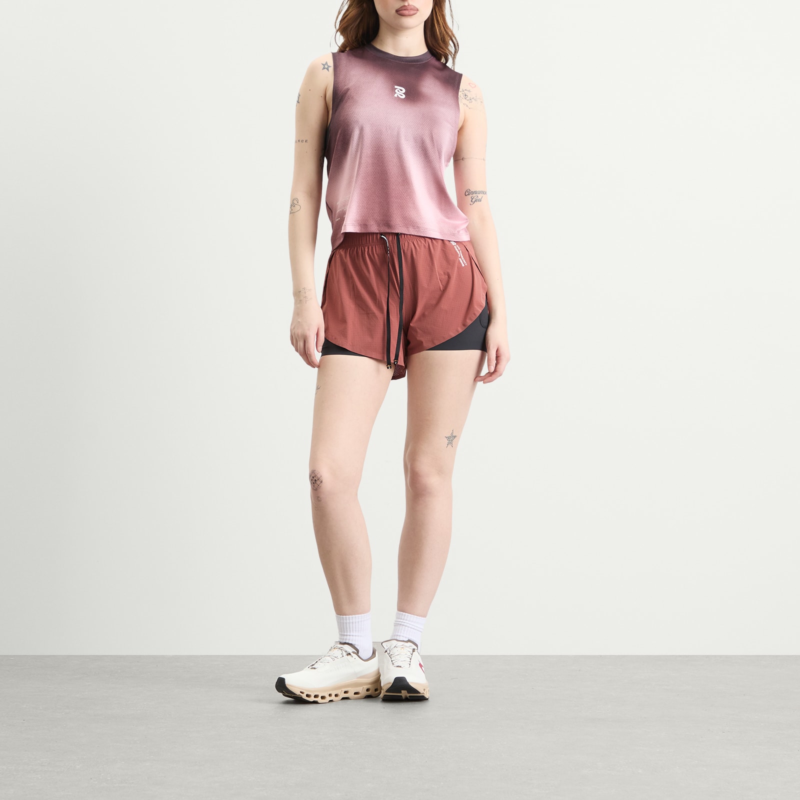 BANDIT Women's Vento™ 2in1 Run Short Mahogany/ Black