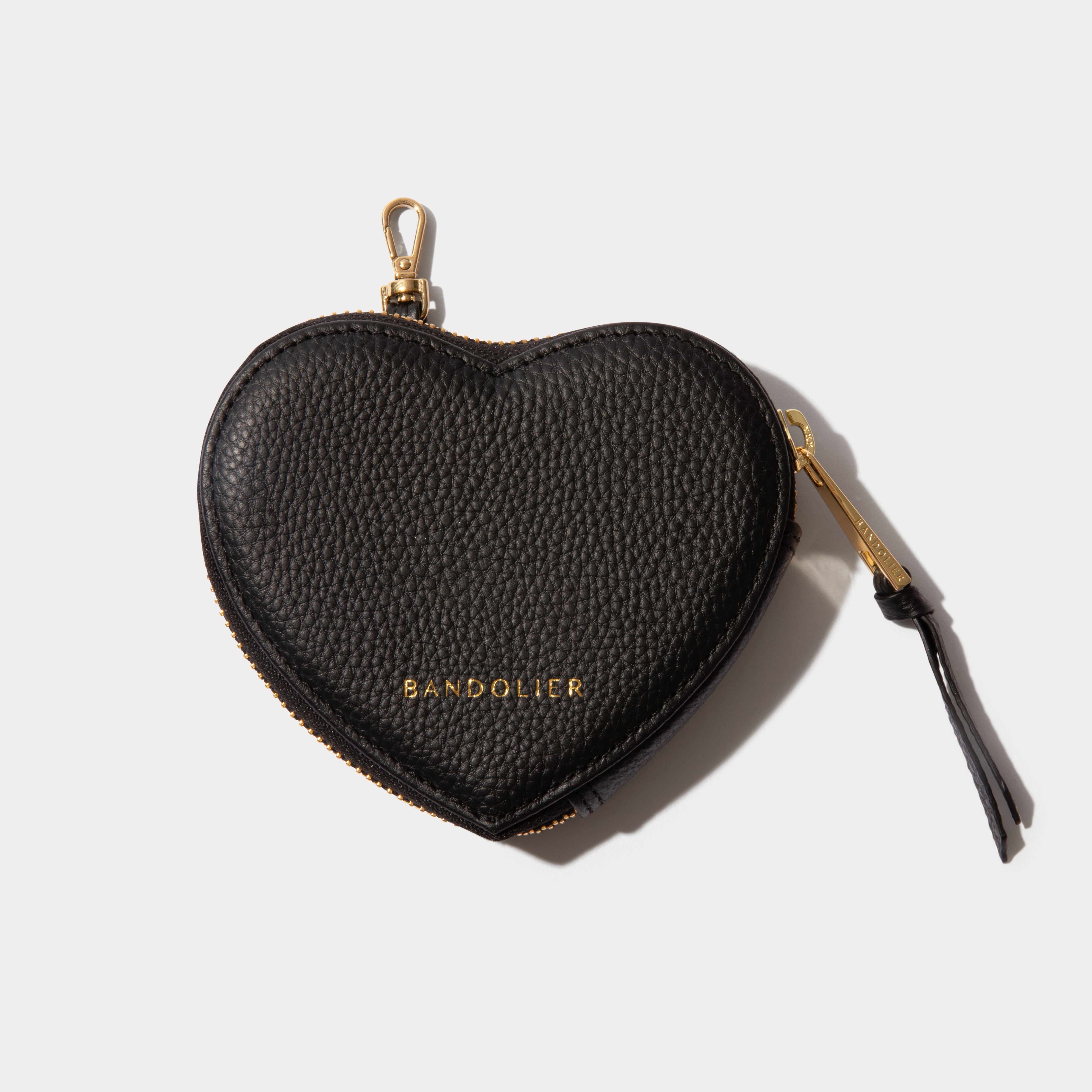 Magnet Heart Wallet in Black/Gold |