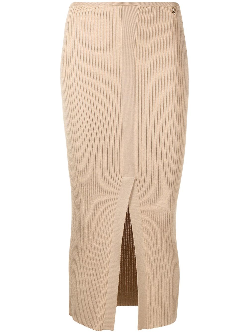 Ribbed-knit pencil skirt - Neutrals
