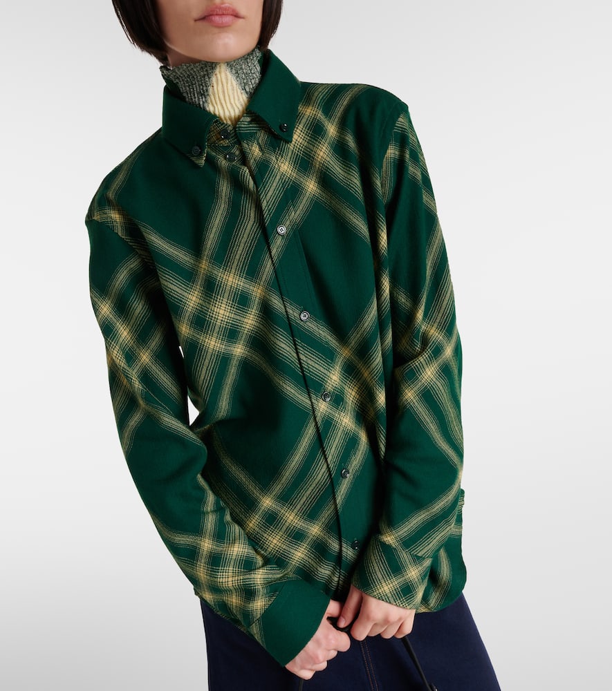 Checked wool shirt