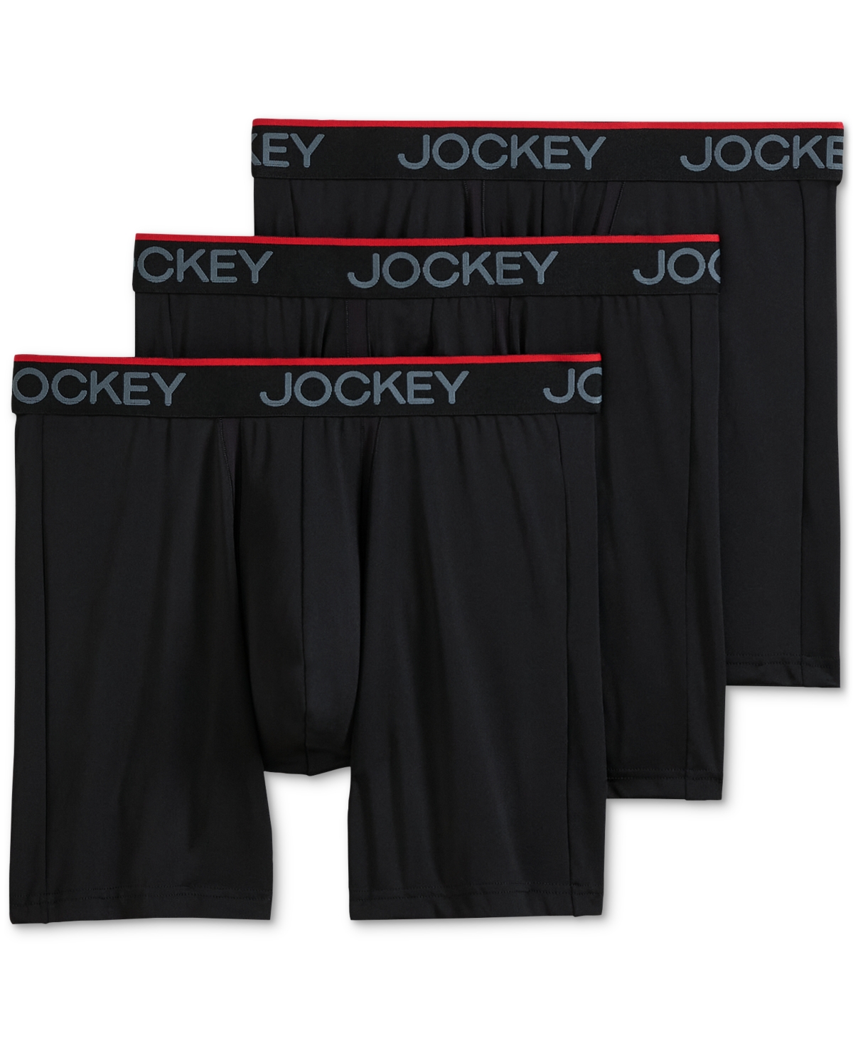 "Men's Chafe Proof Pouch Microfiber 7"" Boxer Brief - 3 Pack - Black"