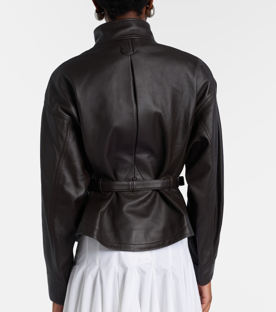 Ciro belted leather jacket
