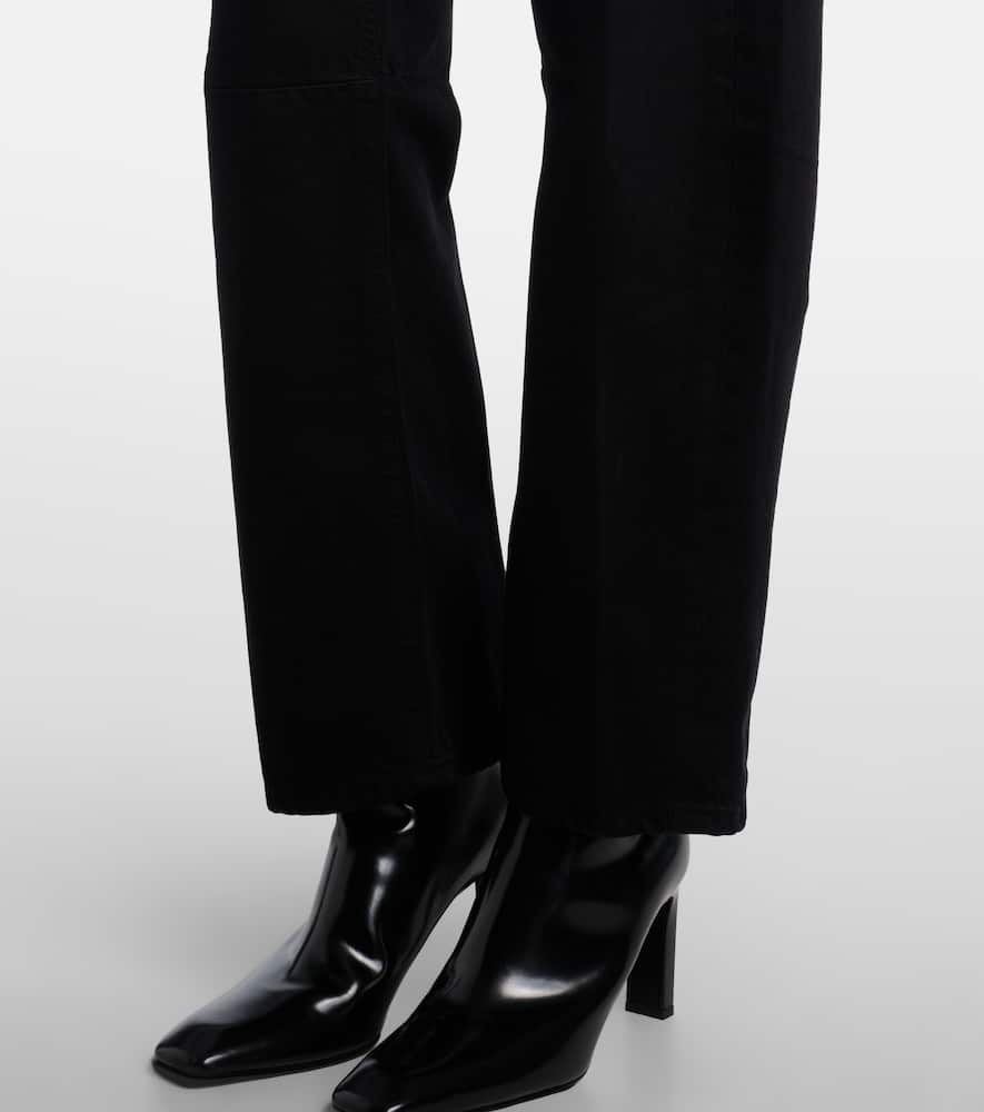Miro high-rise barrel-leg jeans