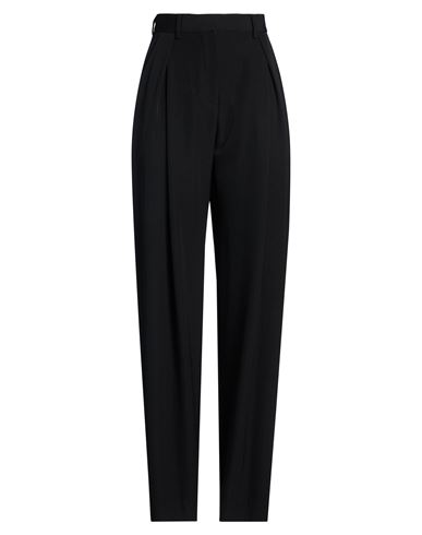 Woman Pants Black Size 6 Virgin Wool, Cotton