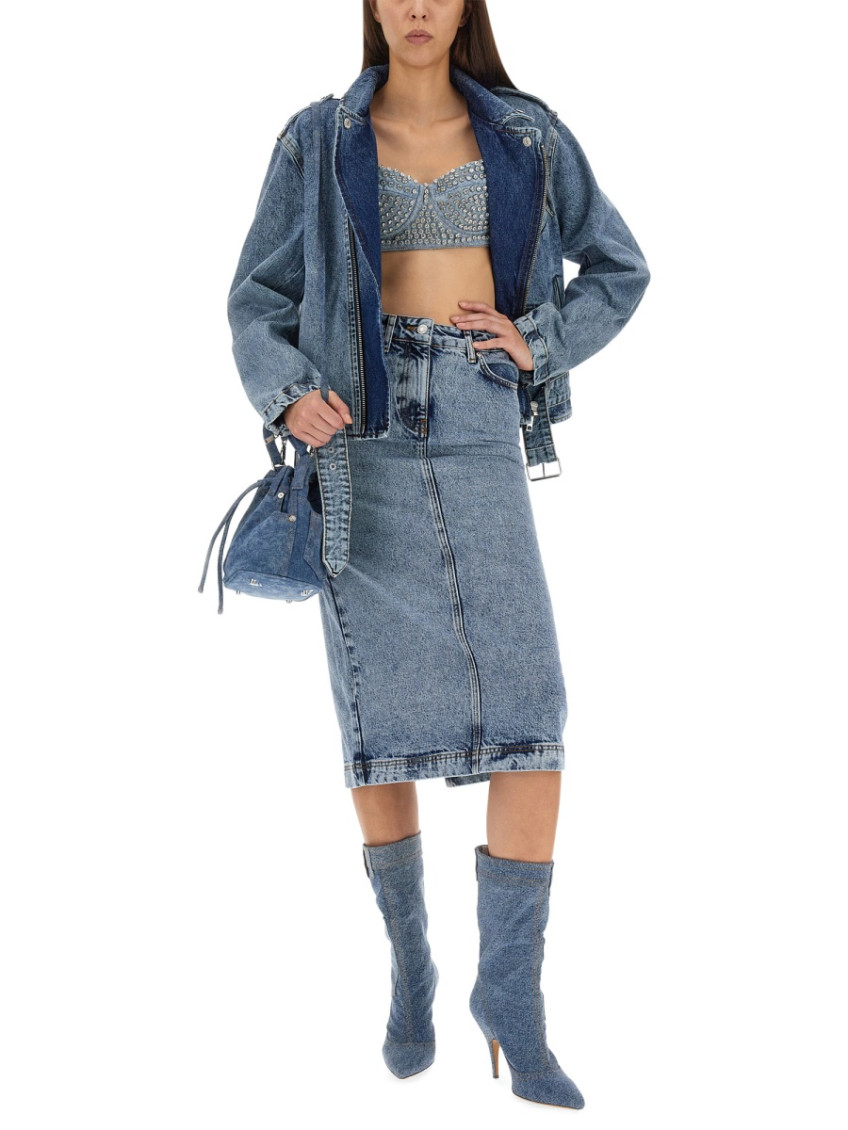 Moschino - peace symbol biker jacket