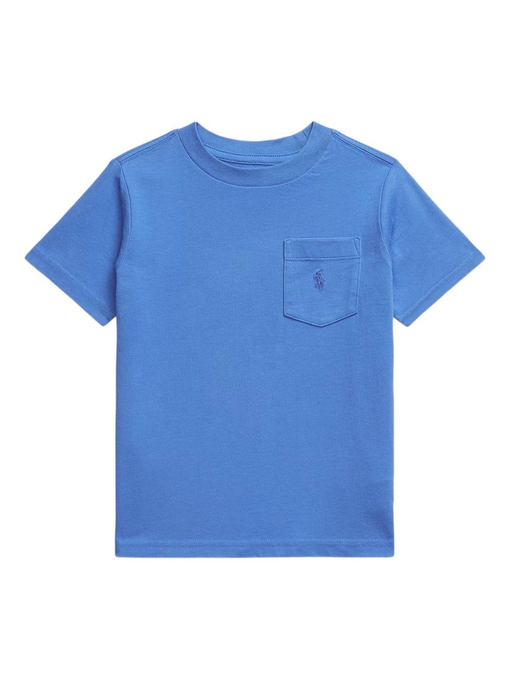 Logo-embroidered cotton t-shirt - Blue