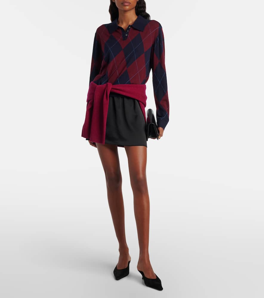 James argyle wool polo sweater
