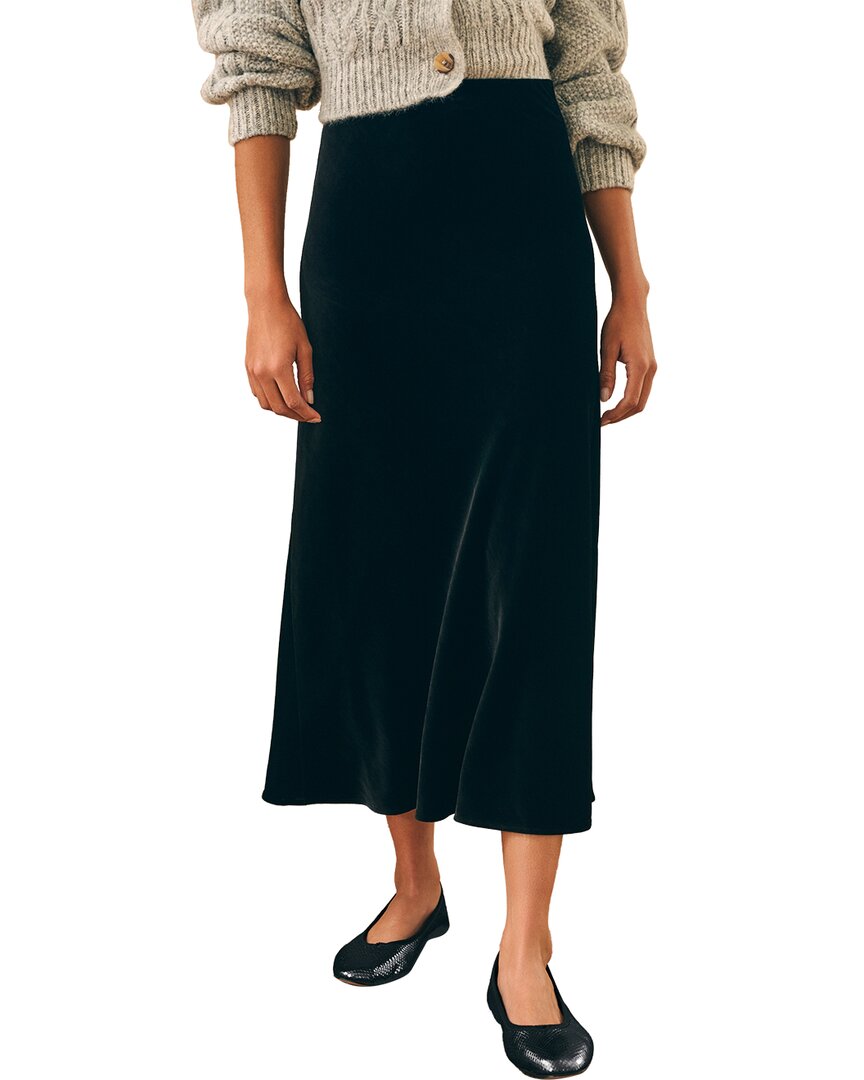 Stretch Silk-Blend Velvet Ina Slip Skirt