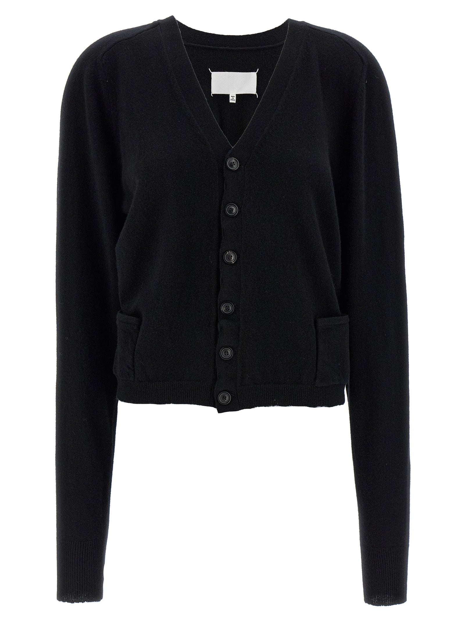 Wool Knit Cardigan — Black