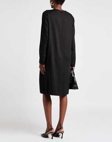Woman Midi dress Black Size 12 Viscose, Virgin Wool, Elastane