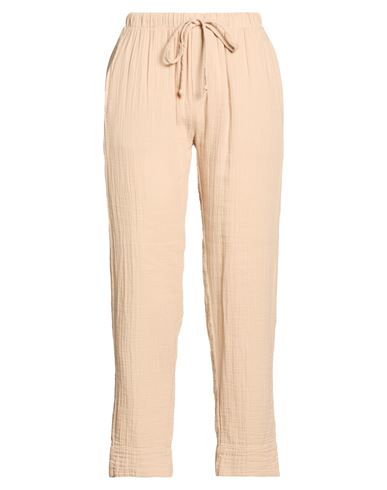 Woman Pants Beige Size M Cotton