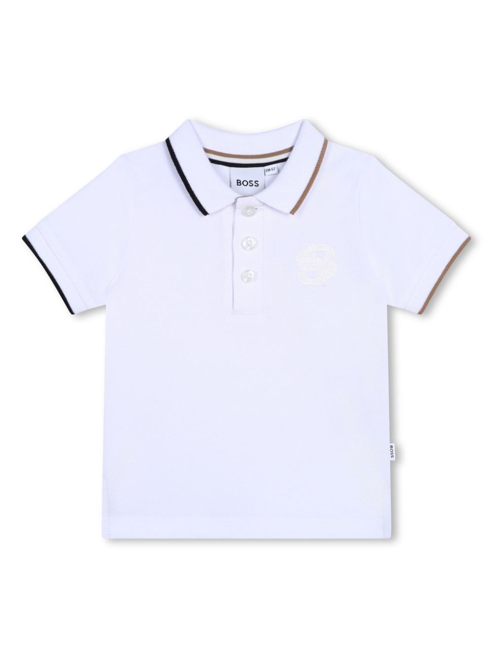 Logo-embroidered polo shirt - White