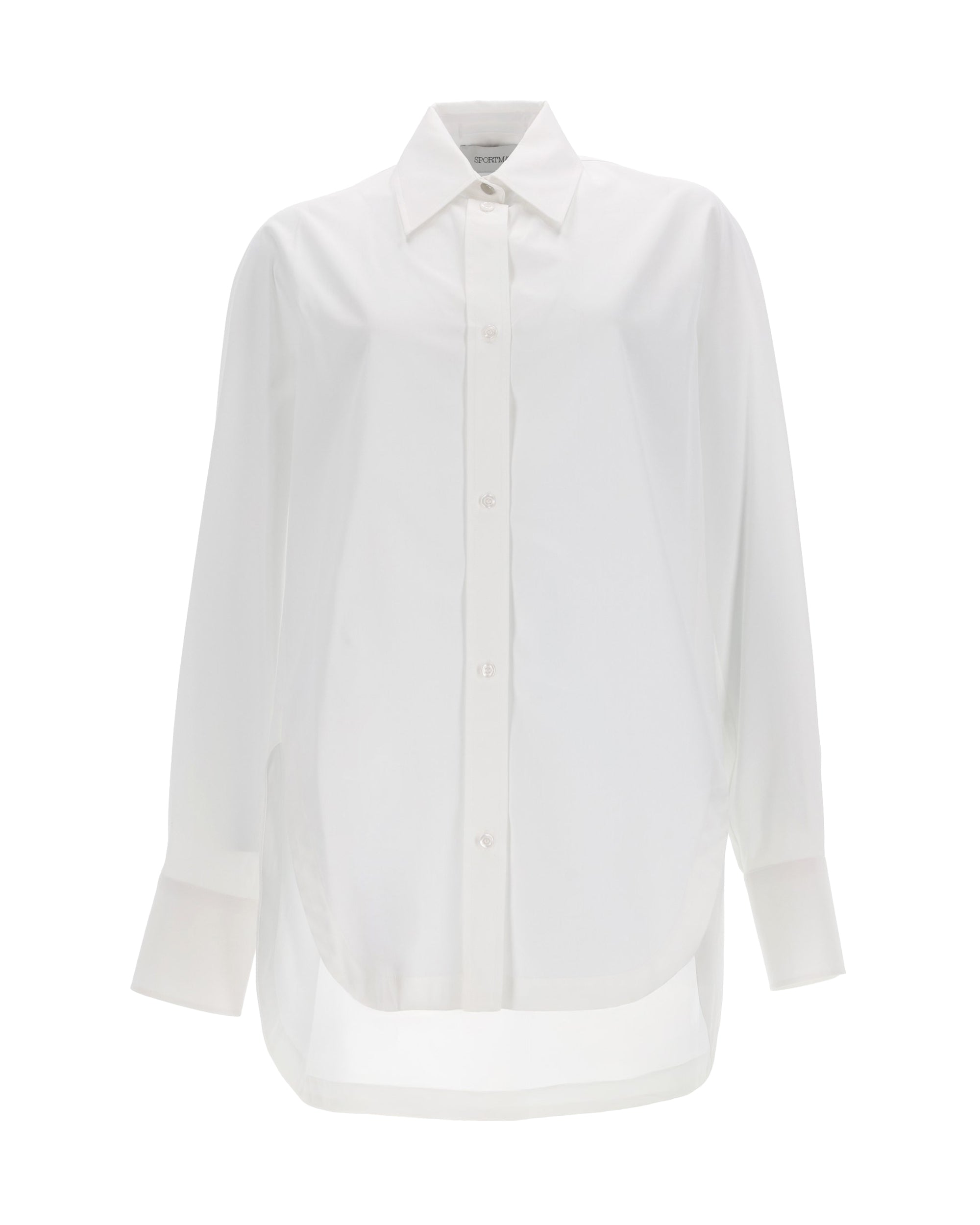 Kimono-Sleeve Cotton Poplin Shirt — White