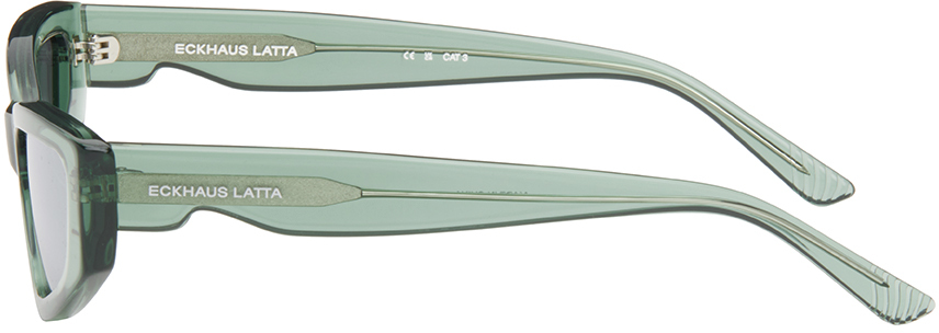 Eckhaus Latta SSENSE Exclusive Green 'The Tilt' Sunglasses