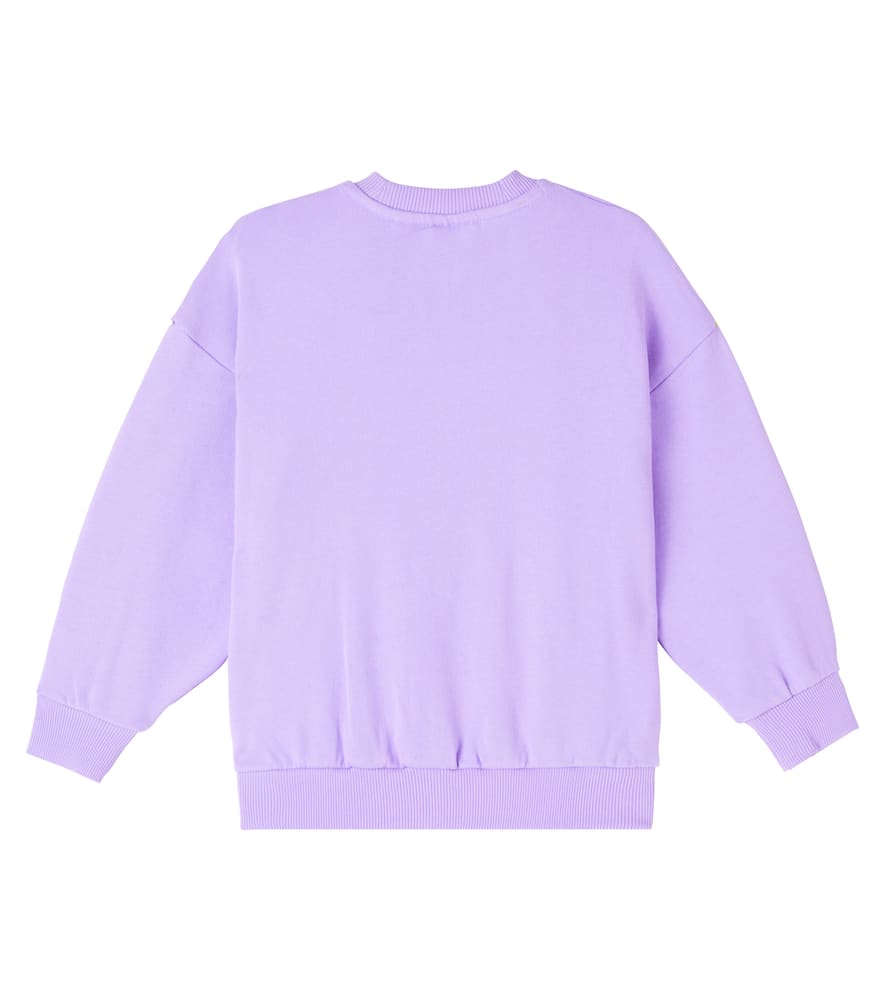 Printed cotton chenille sweatshirt