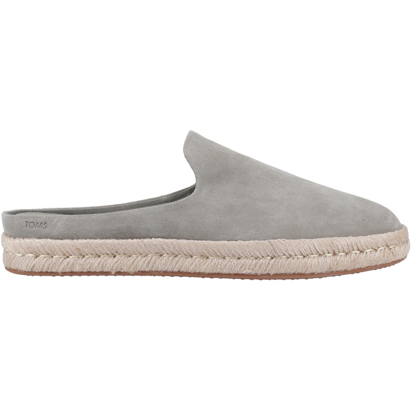 Toms Santiago Mule Leather Men's Vetiver Grey Slipper