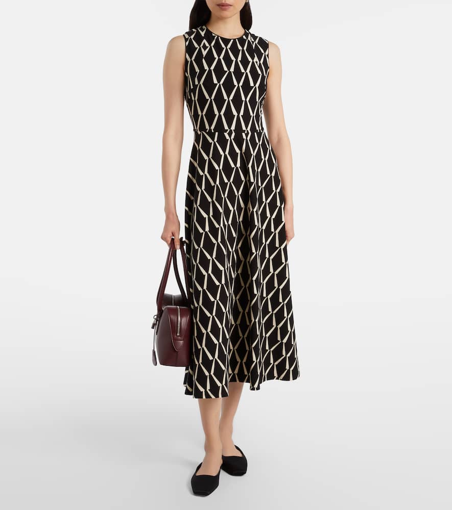 Lampara cotton-blend midi dress
