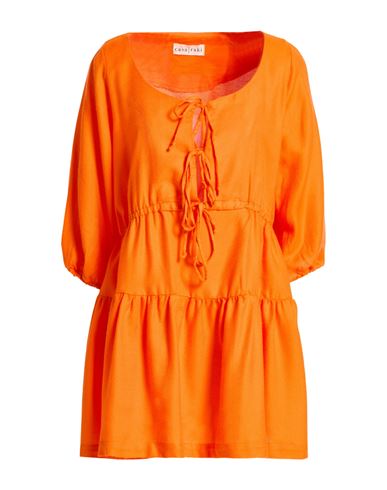 Woman Mini dress Orange Size S Organic cotton