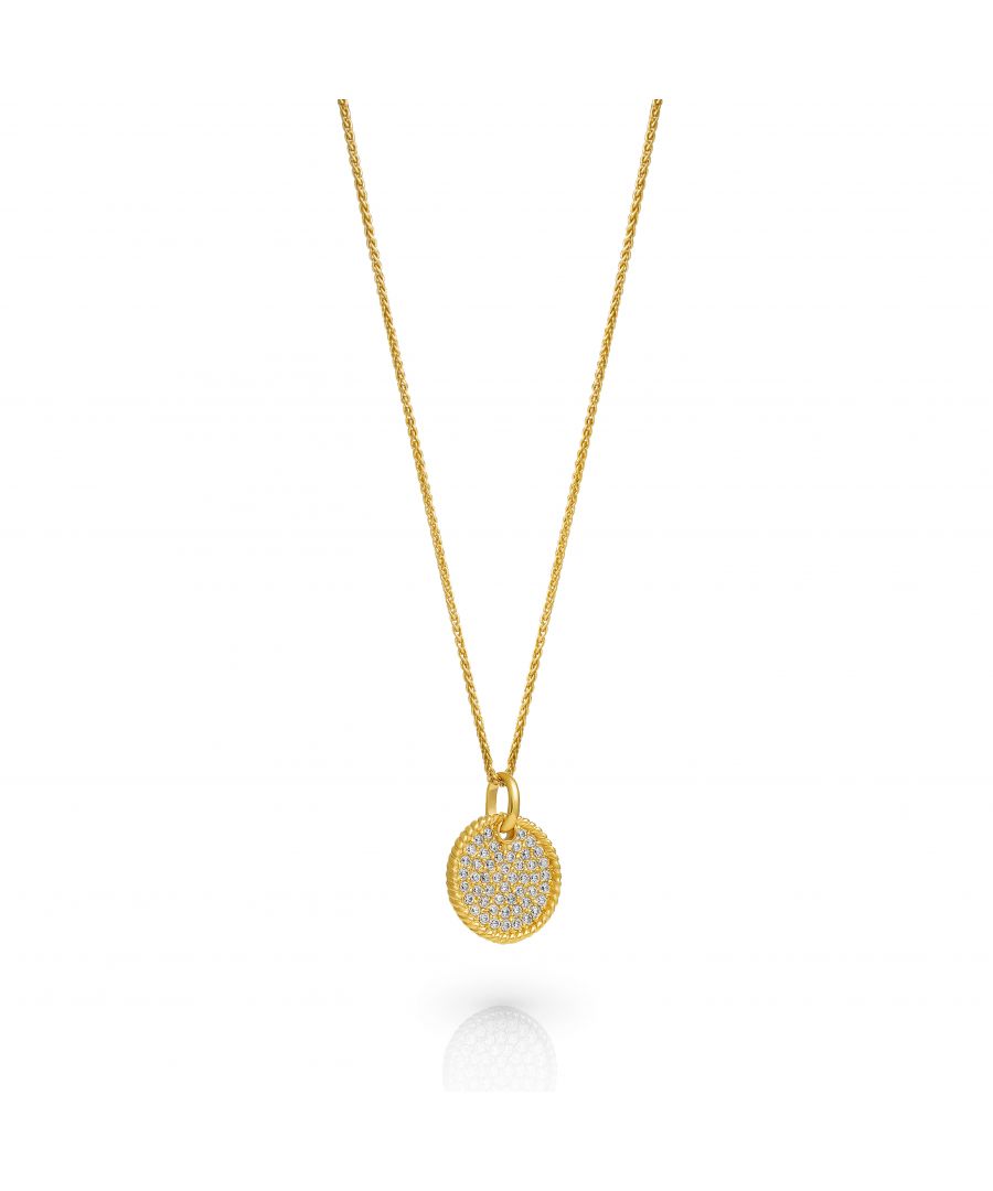 Orphelia 'Bella' WoMens 925 Sterling Silver Chain with Pendant - Gold ZH-7565/G - One
