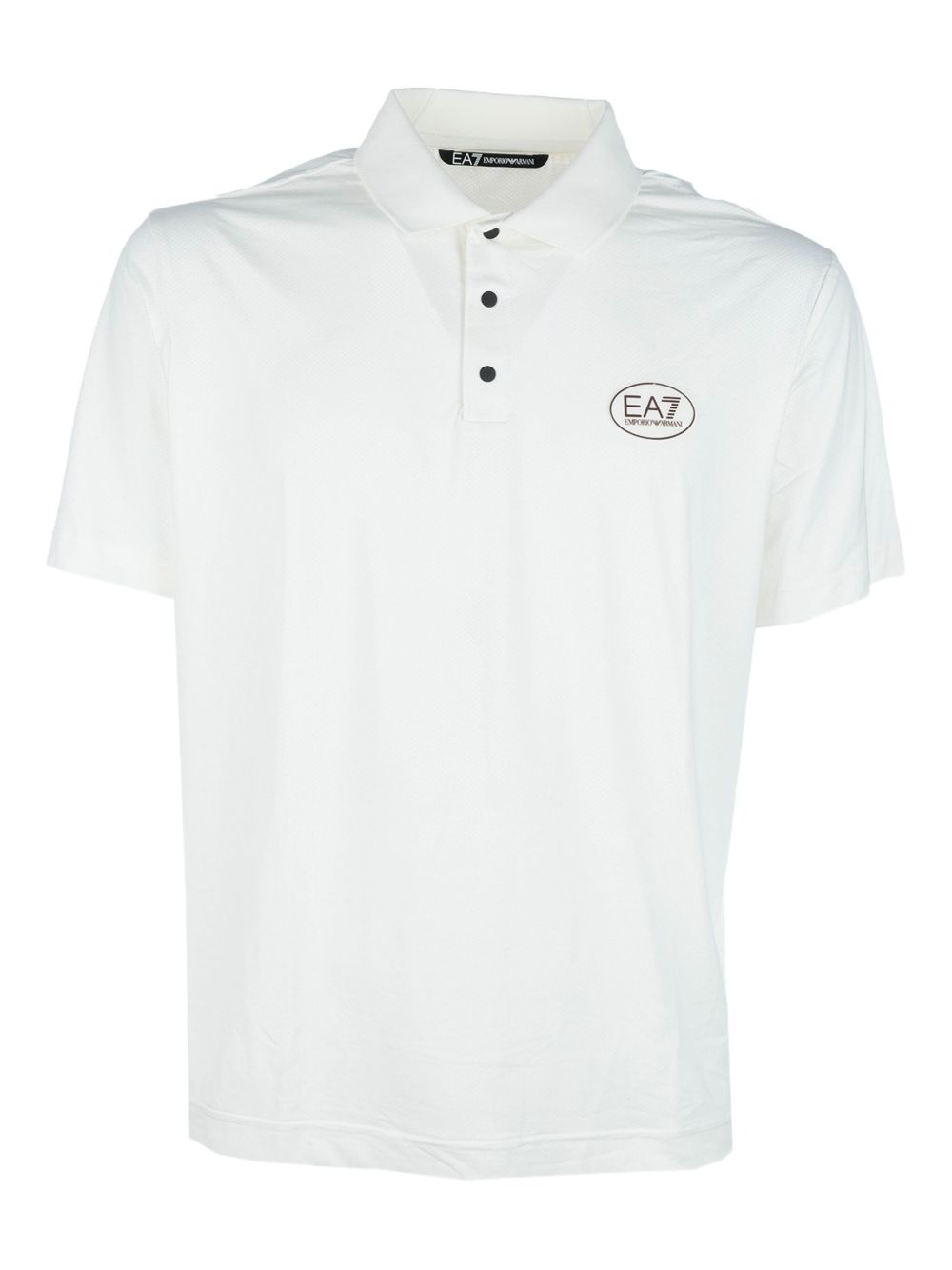 Ea7 Emporio Armani logo-print polo shirt - White