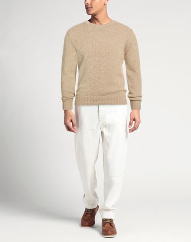 Man Sweater Beige Size 38 Merino Wool
