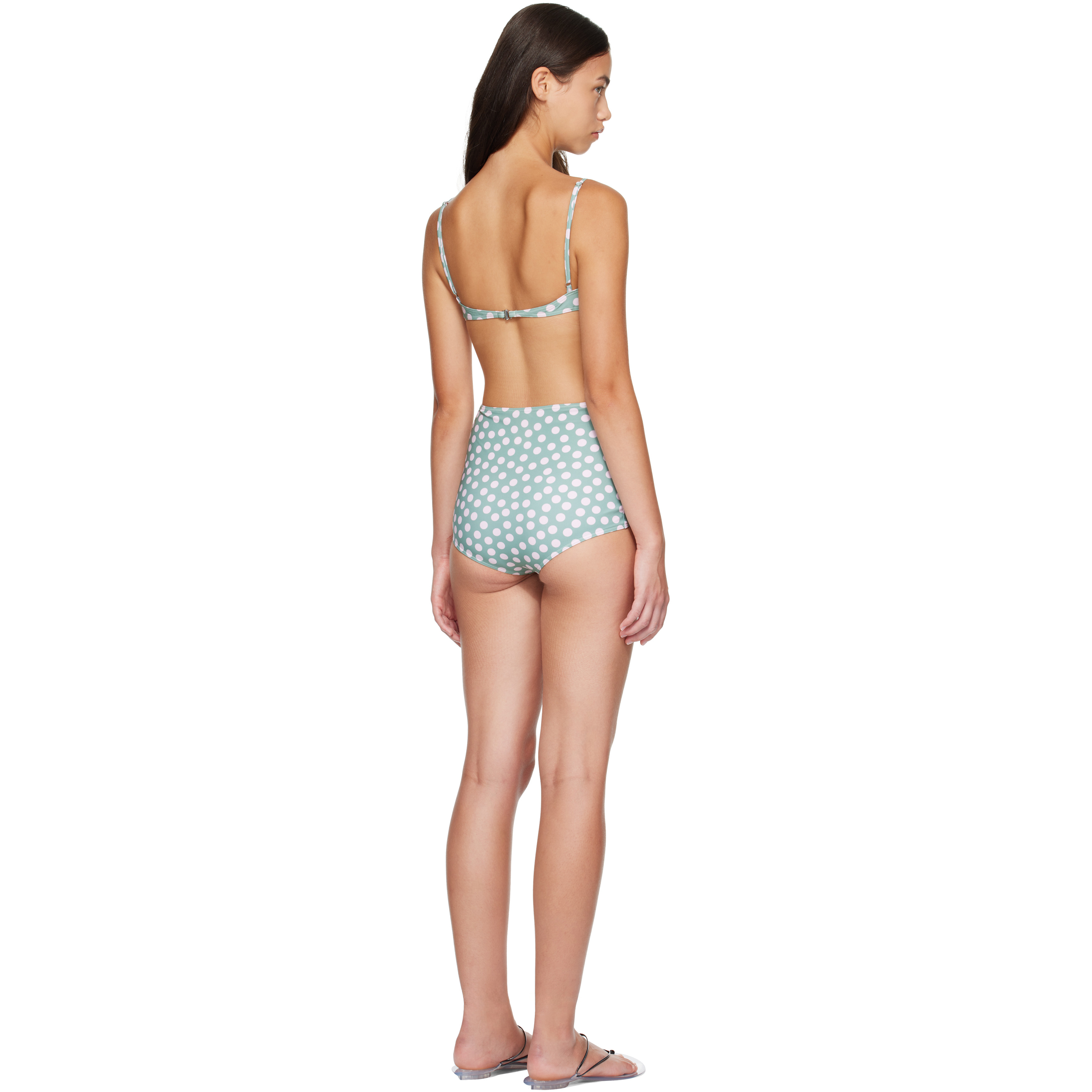 Green & Pink Polka Dot Bikini
