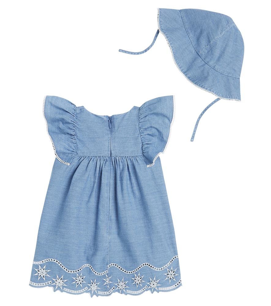 Chloé Kids Baby denim changing bag and pad set