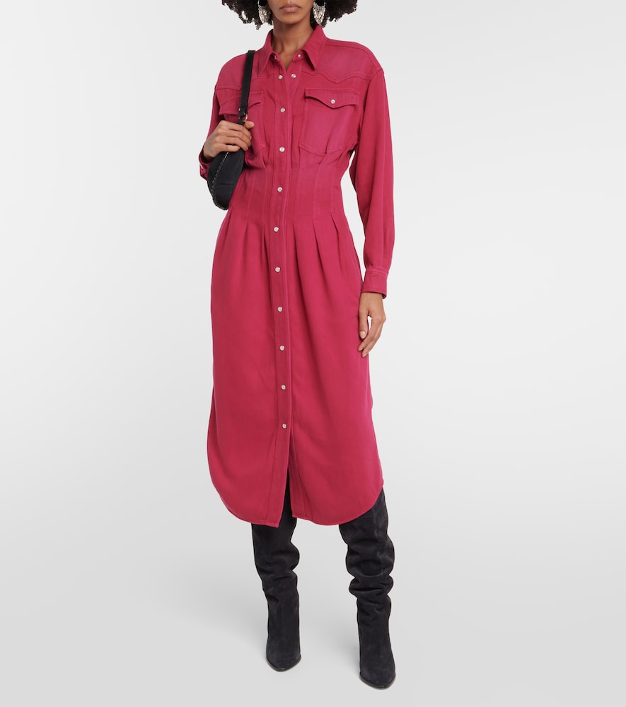 Western tencel midi dress