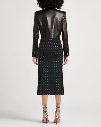 Woman Midi skirt Black Size L Polyamide, Elastane