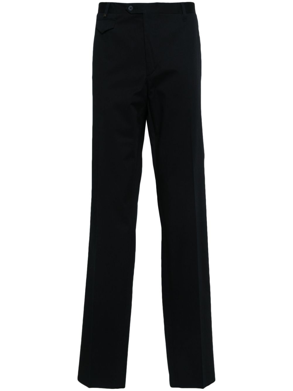 Slim-fit cotton trousers - Blue