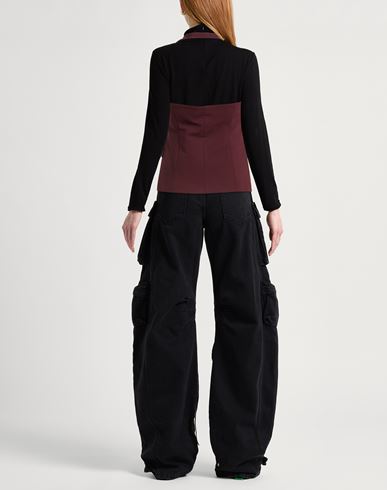 Woman Top Burgundy Size L Viscose, Nylon, Elastane