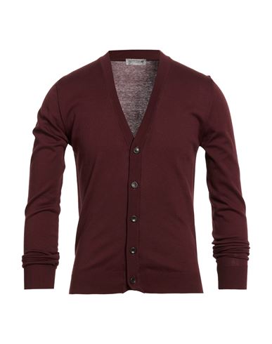 Man Cardigan Brick Size 44 Cotton
