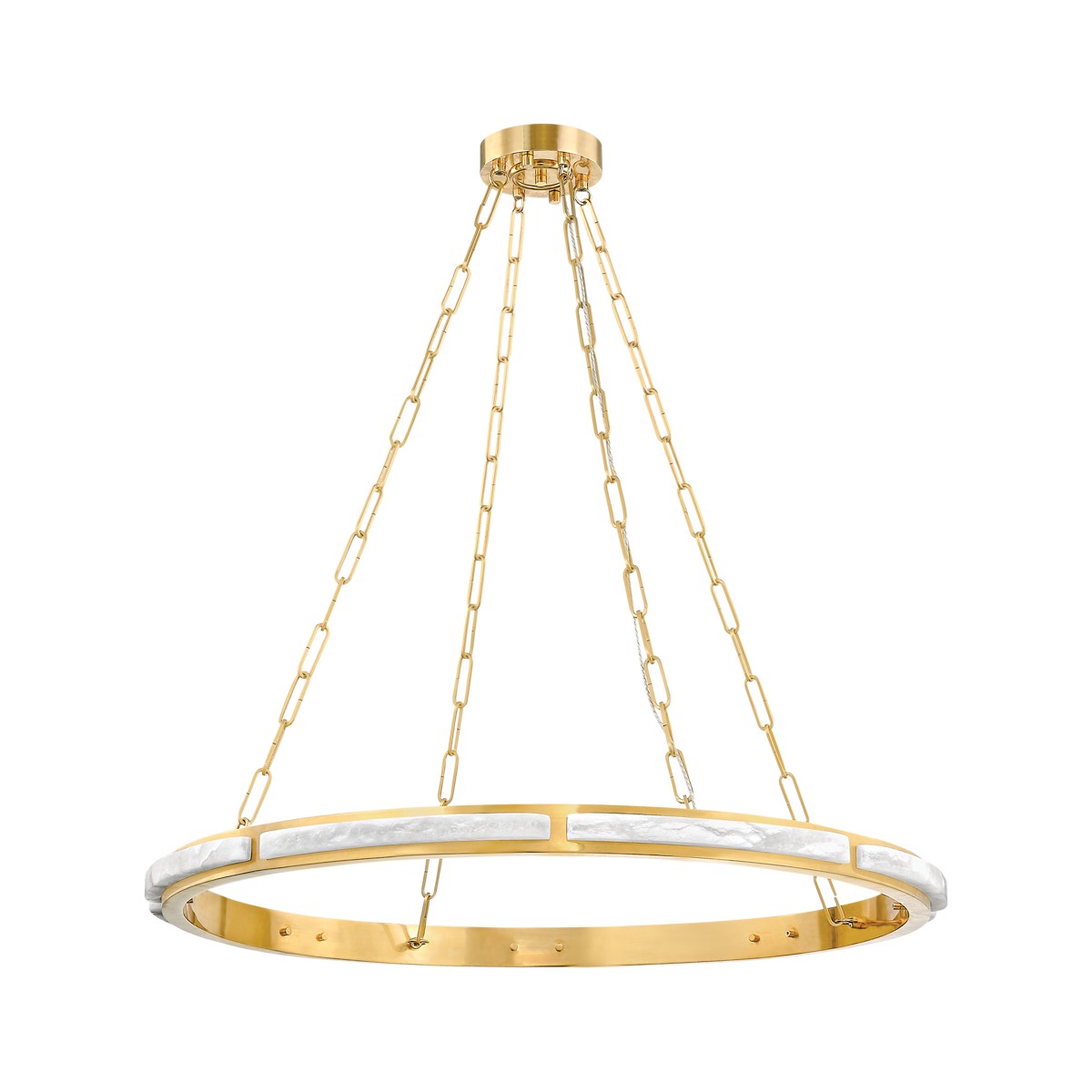 Aged Brass LED Chandelier from the Wingate Collection