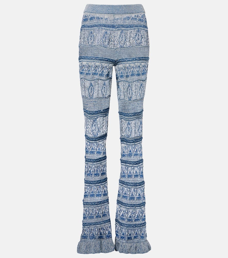 Crochet cotton flared pants