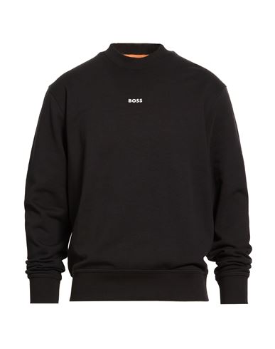 Man Sweatshirt Black Size S Cotton