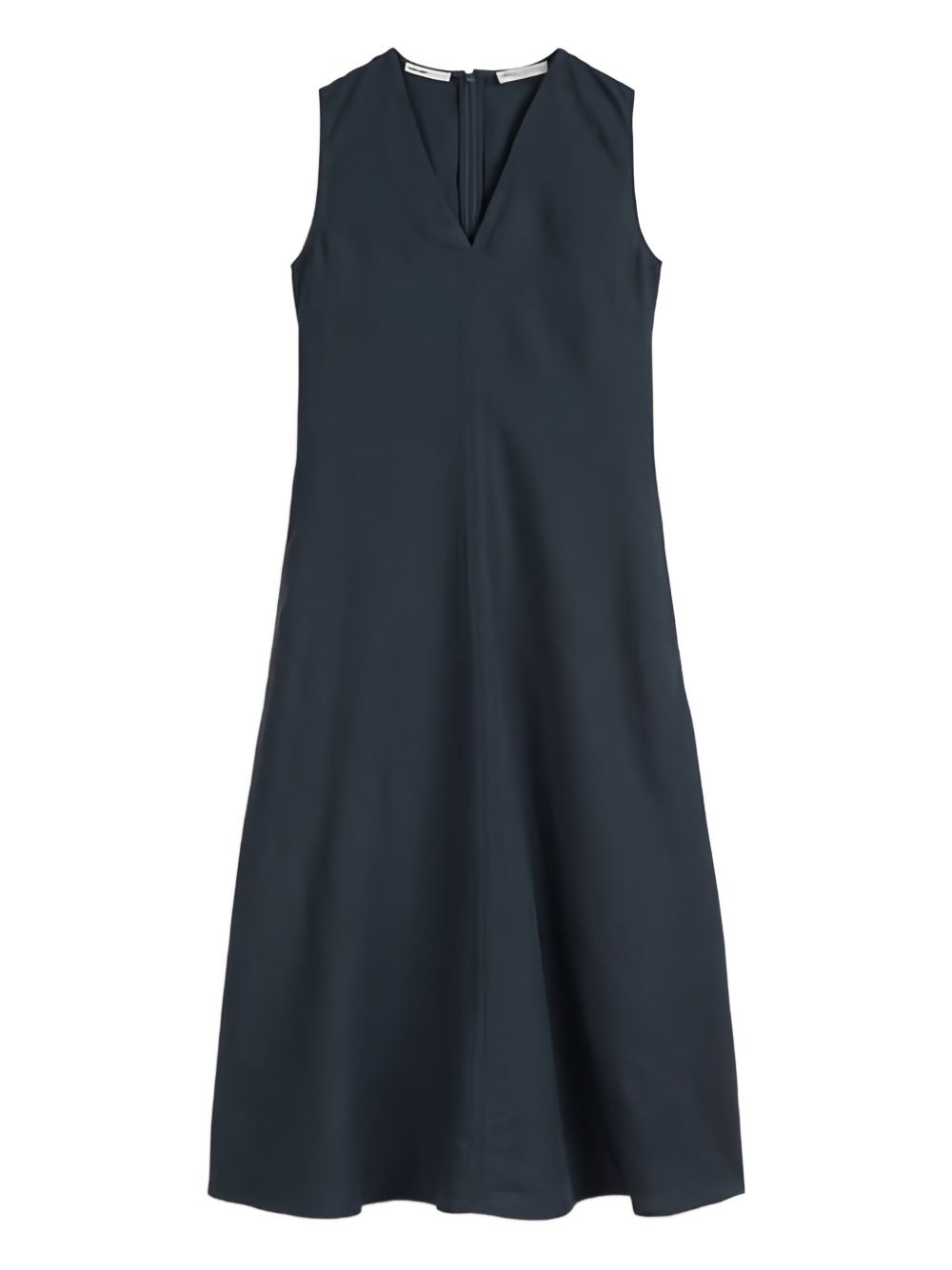 V-neck sleeveless A-line midi dress - Blue
