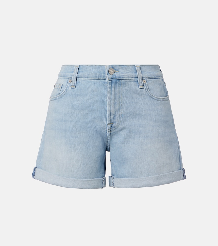 7 For All Mankind Mid-rise denim shorts