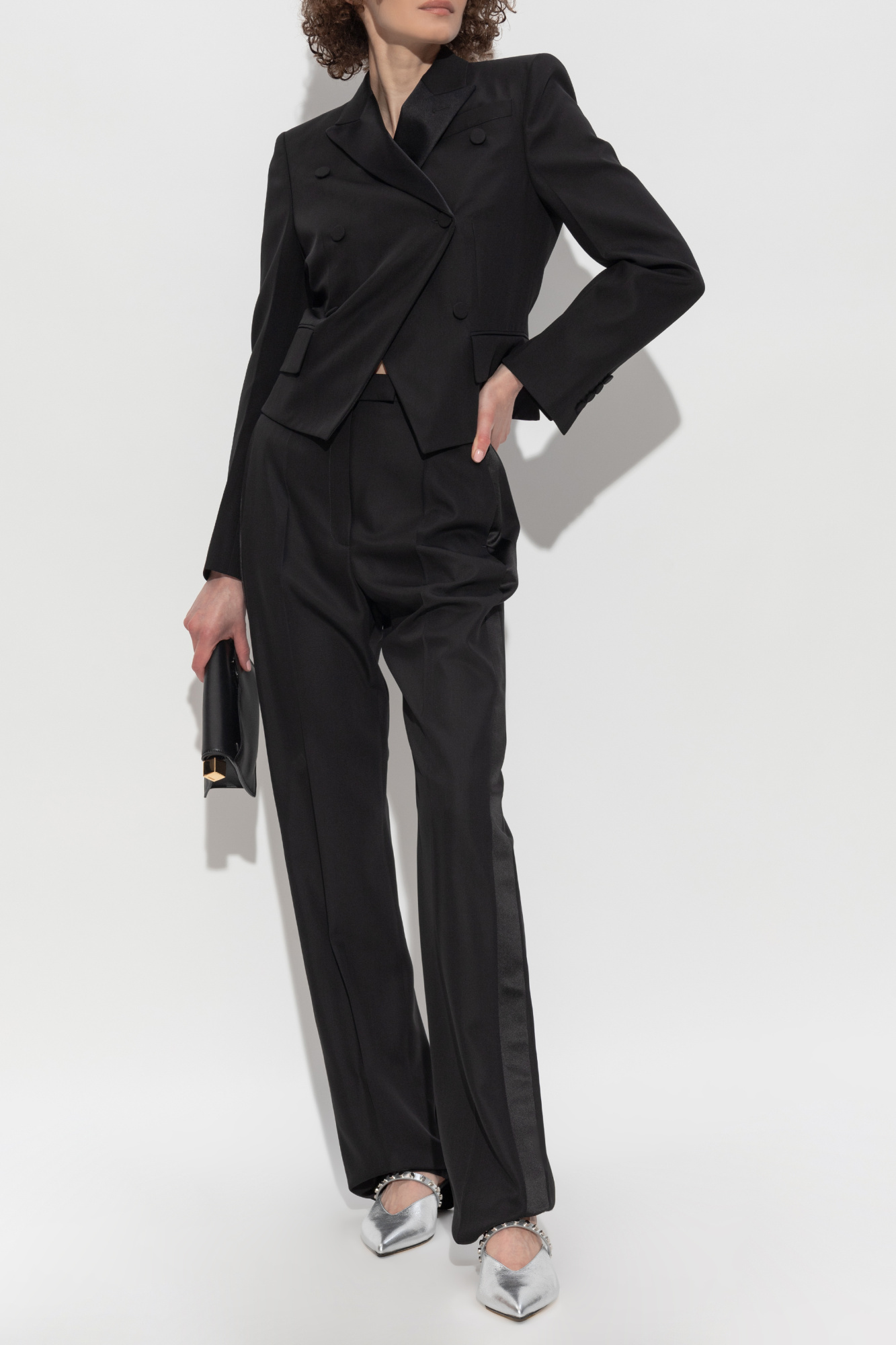 Double-breasted Blazer, Women's, Black