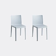 'elementaire' Chair, Set Of Two, Grey