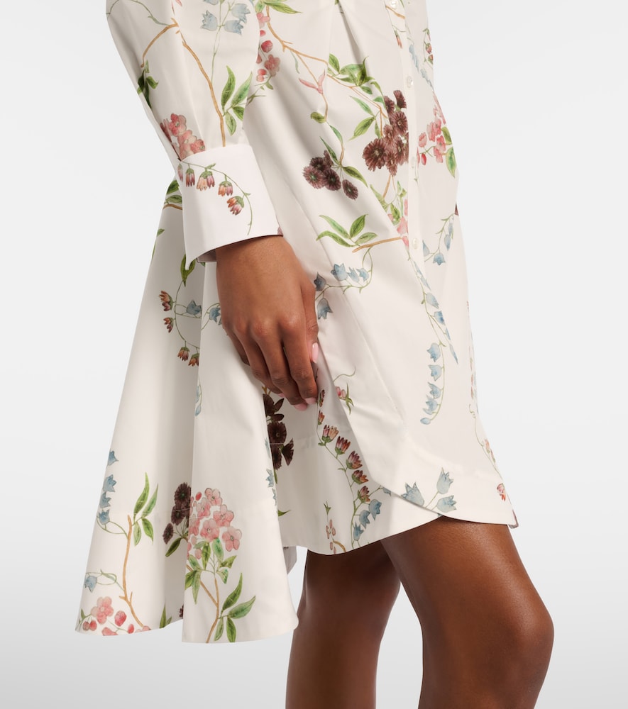 Floral cotton poplin shirt dress