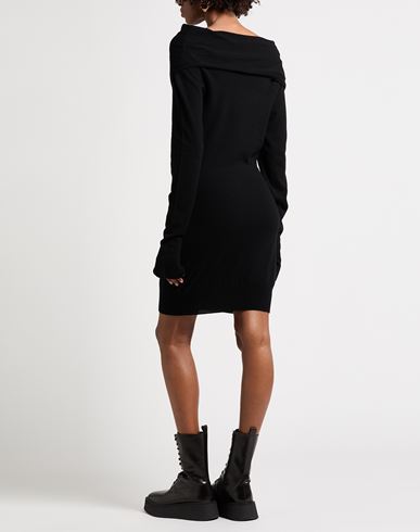 Woman Mini dress Black Size 6 Virgin Wool, Cashmere