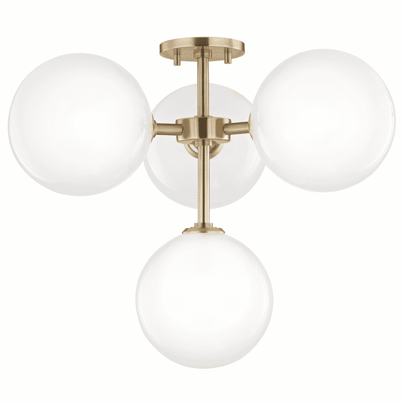Mitzi Ashleigh 4-Light Ceiling Light in Aged Bra