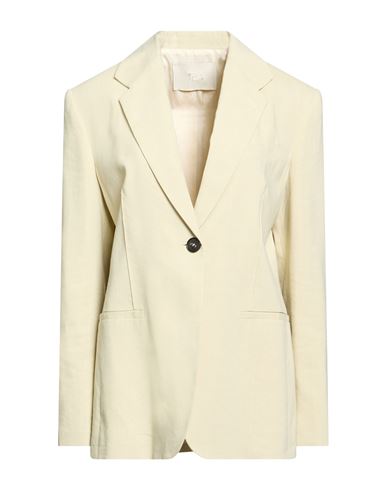 Woman Blazer Sage green Size 6 Viscose, Linen, Elastane