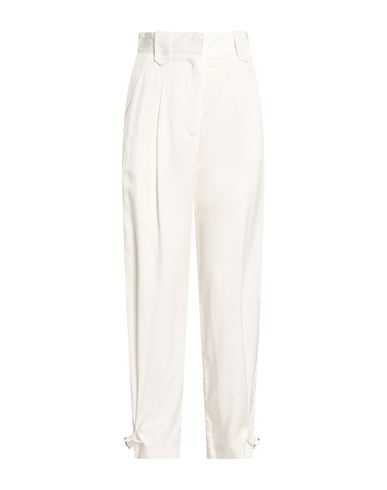 Woman Pants White Size 6 Lycra, Cotton
